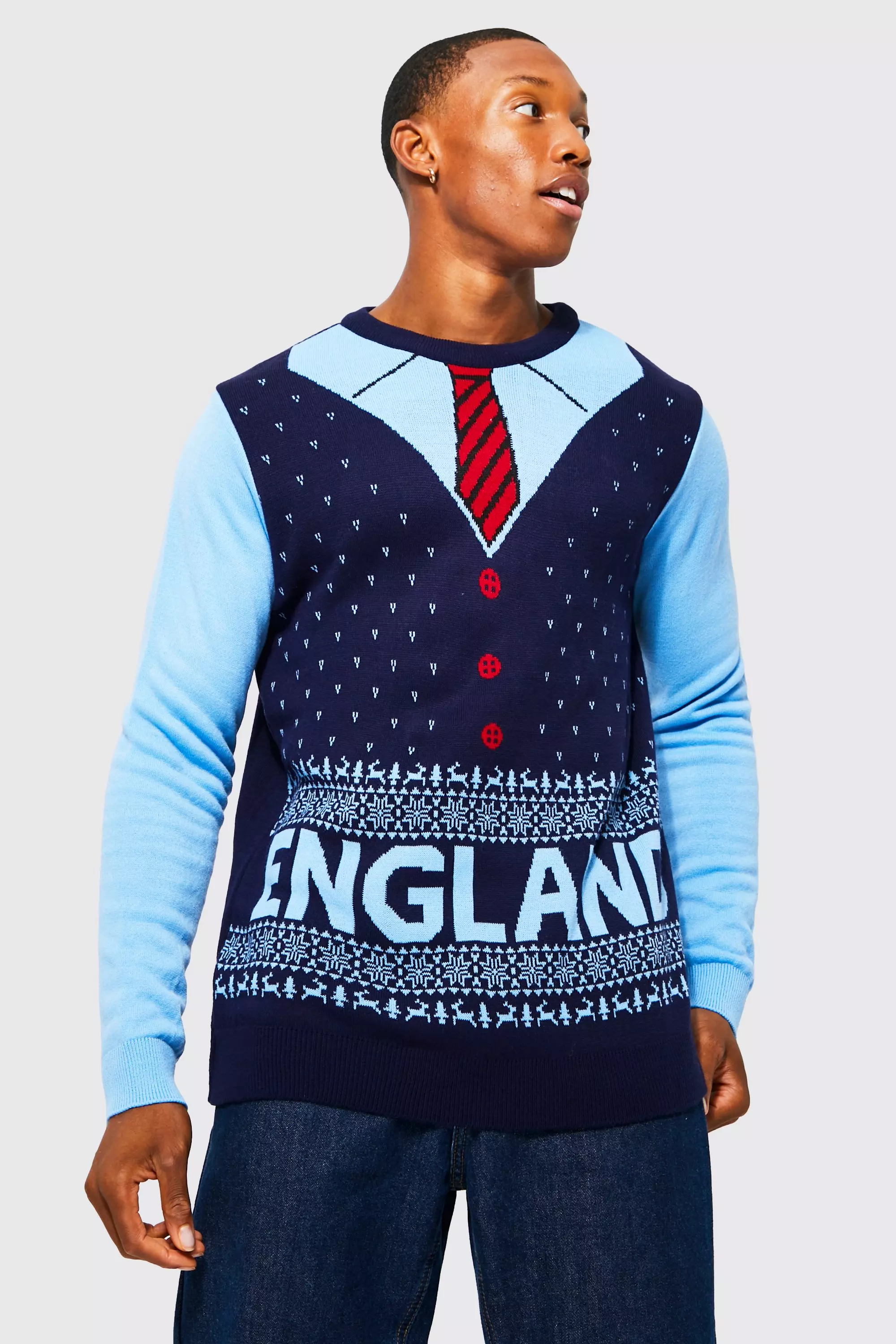 Light blue clearance christmas jumper